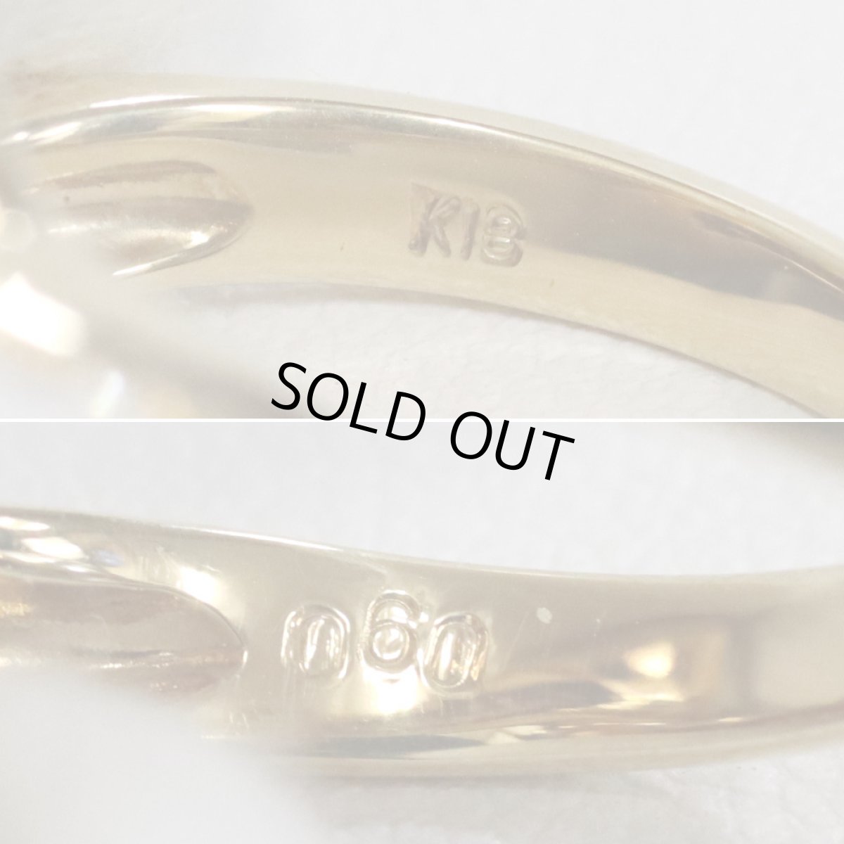 画像7: K18ゴールデンパールダイヤモンドリング D0.60 10.3g #12 (7)