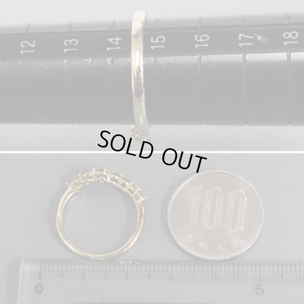 画像8: K18ブラウンダイヤモンドリング D0.52 2.8g #14.5 (8)