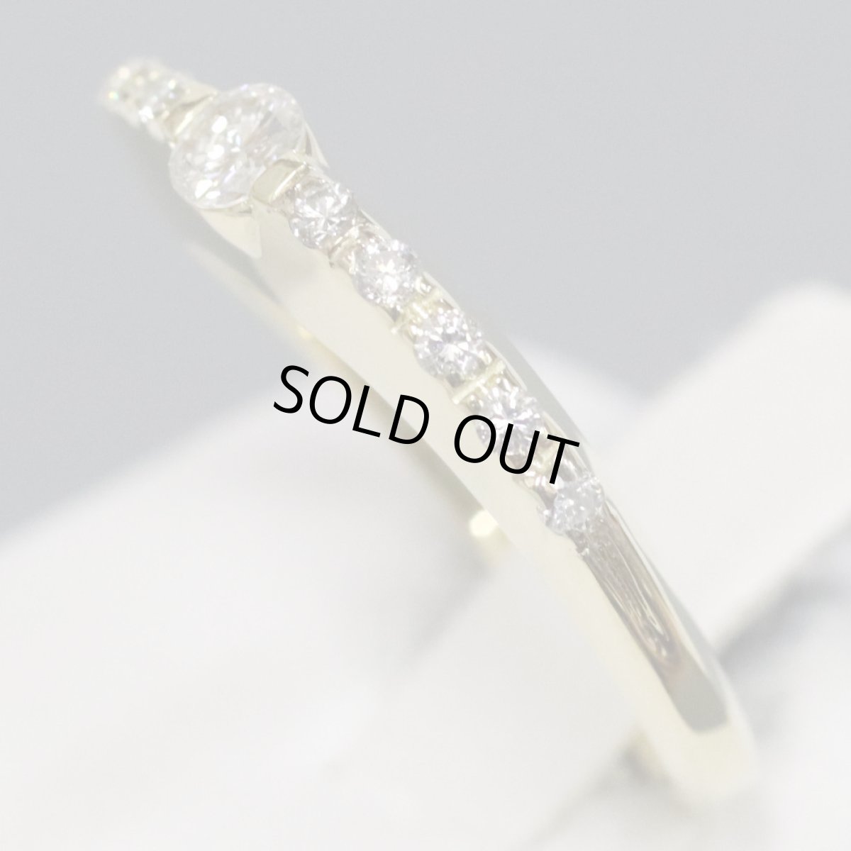 画像2: K18ダイヤモンドリング D0.30 4.0g #12 (2)