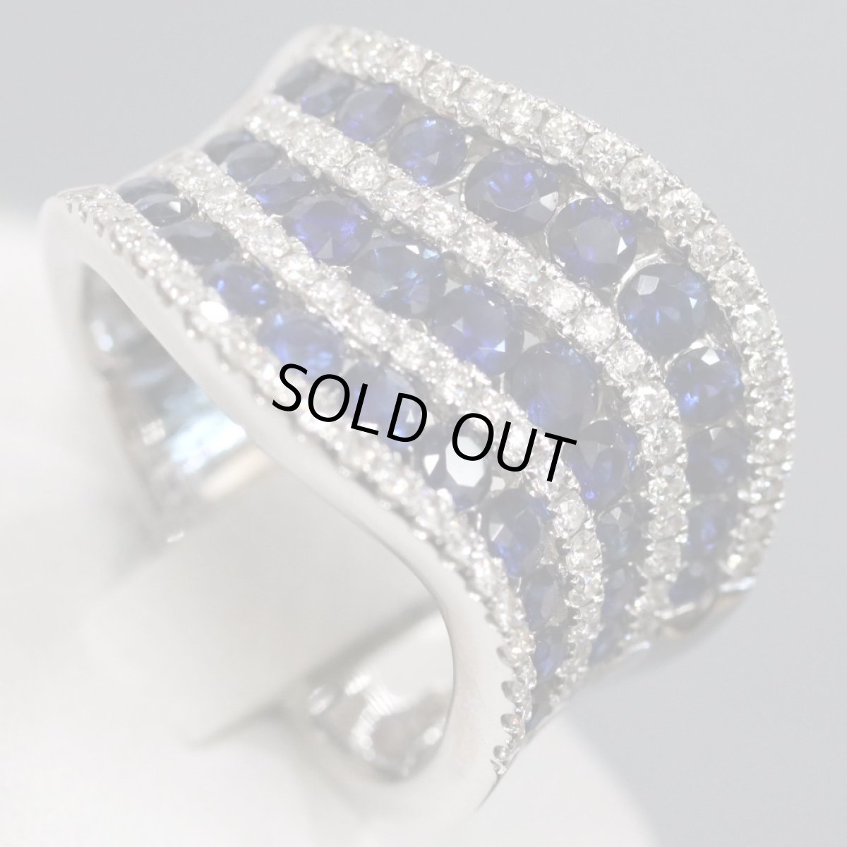 画像3: 750サファイアダイヤモンドリング S2.01 D0.71 10.9g #15 (3)