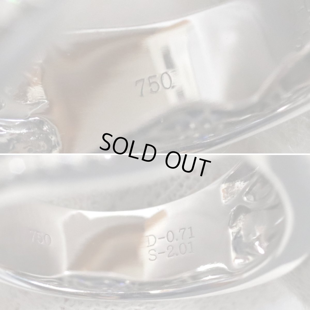 画像7: 750サファイアダイヤモンドリング S2.01 D0.71 10.9g #15 (7)