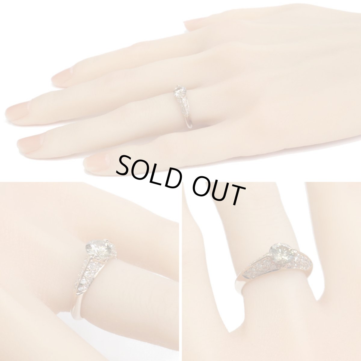 画像10: K18PGブラウンダイヤモンドリング D0.754 D0.48 3.4g #9 (10)