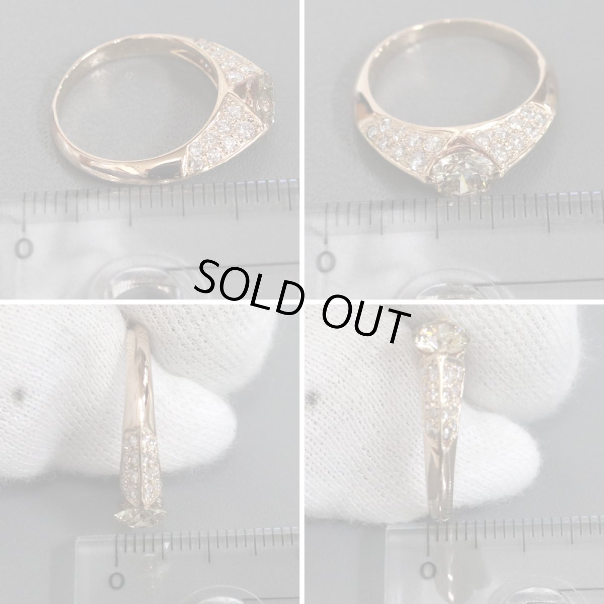 画像9: K18PGブラウンダイヤモンドリング D0.754 D0.48 3.4g #9 (9)