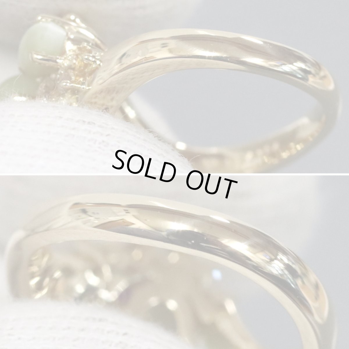 画像7: 18Kクリソベリルキャッツアイマルチストーンリング CE3.54 1.64 0.11 8.9g #11 (7)