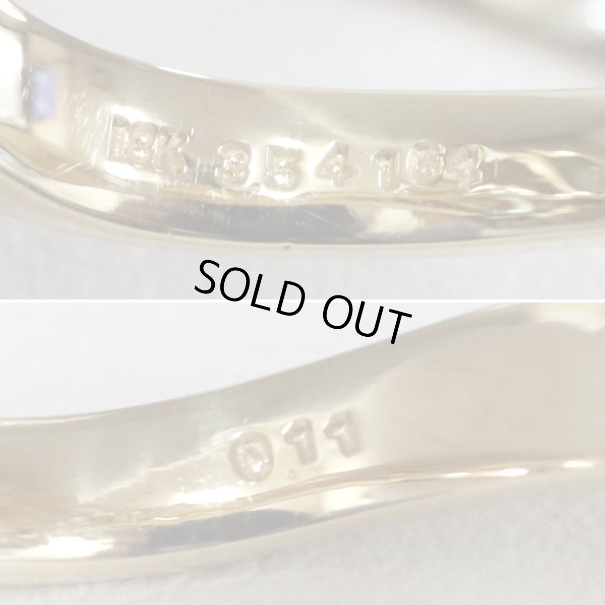 画像8: 18Kクリソベリルキャッツアイマルチストーンリング CE3.54 1.64 0.11 8.9g #11 (8)