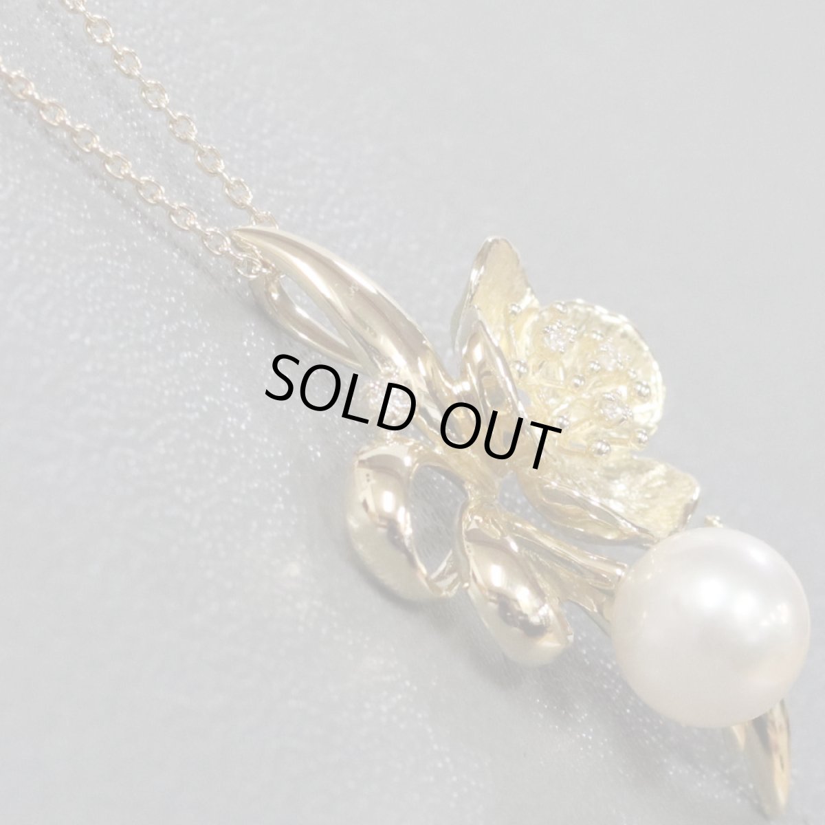 画像4: K18パールダイヤモンドペンダント フラワーモチーフ D0.05 5.5g (4)