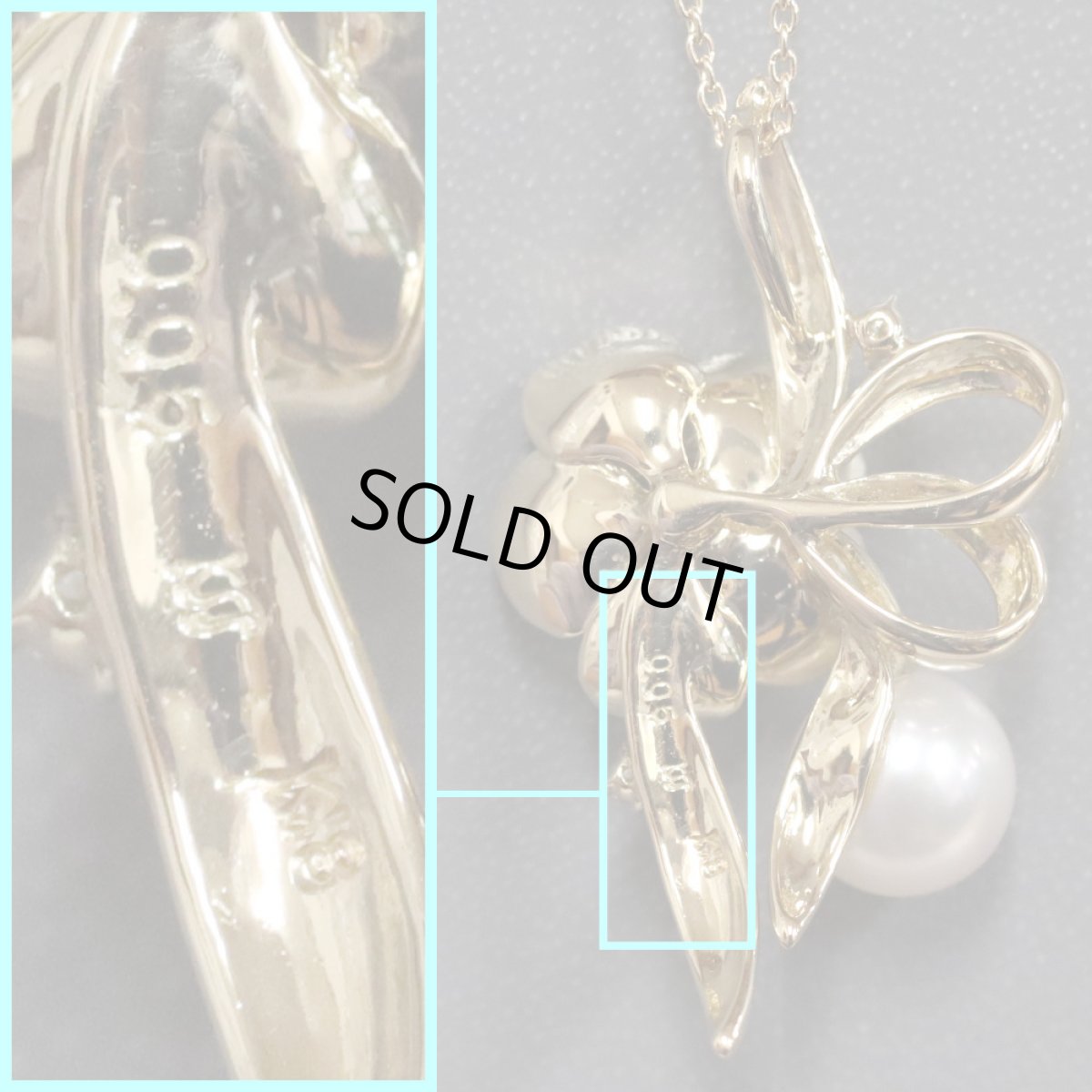 画像5: K18パールダイヤモンドペンダント フラワーモチーフ D0.05 5.5g (5)