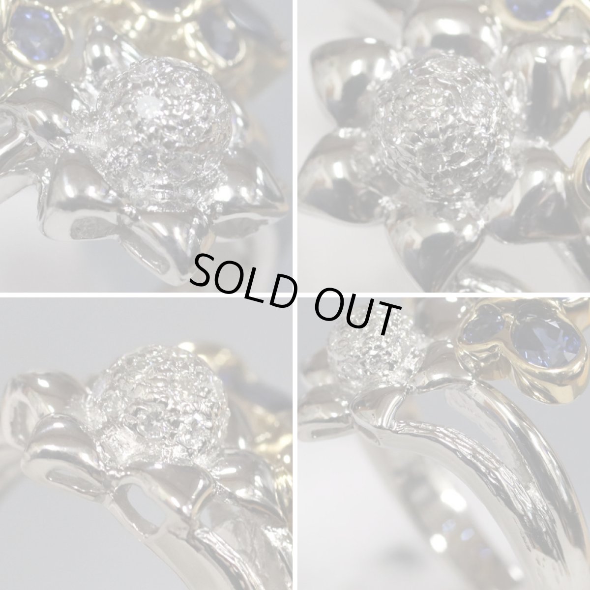 画像4: Pt900/K18サファイアダイヤモンドリング S1.90 D0.16 9.2g #11 (4)