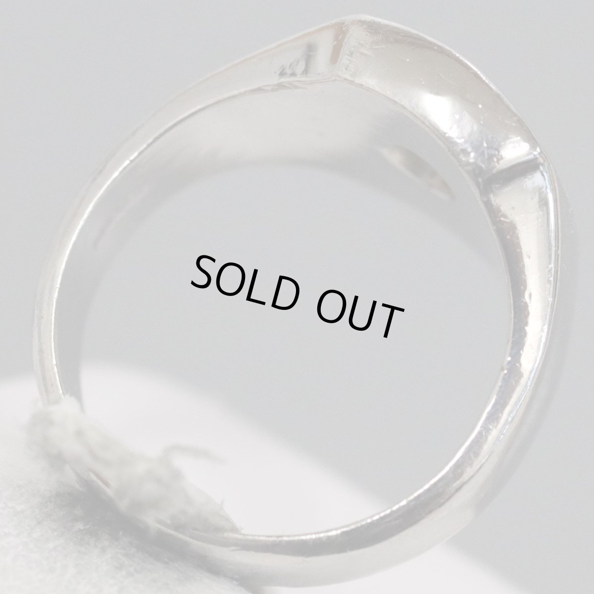 画像5: Pt900ダイヤモンドリング D0.36 16.7g #13.5 印台 (5)