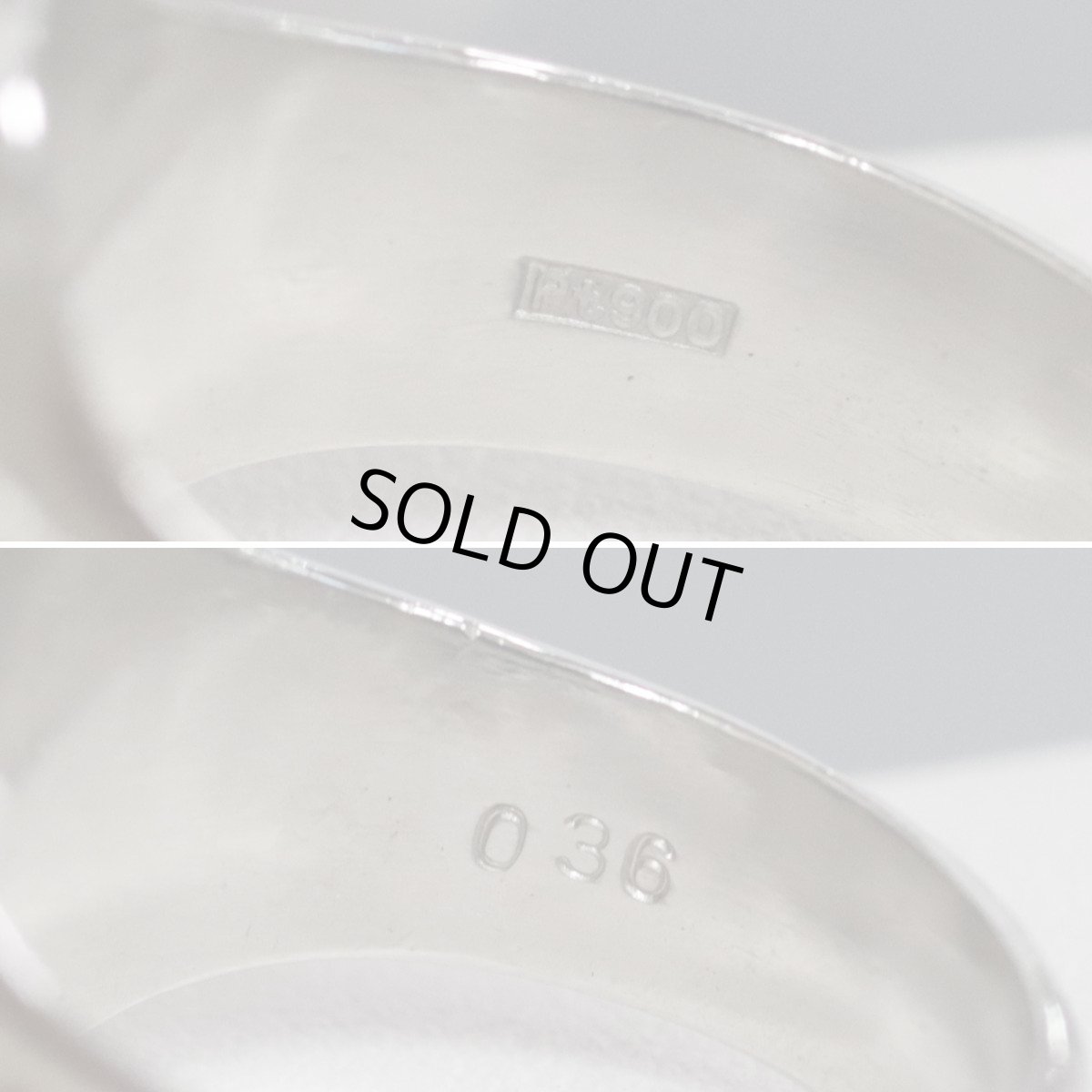 画像8: Pt900ダイヤモンドリング D0.36 16.7g #13.5 印台 (8)