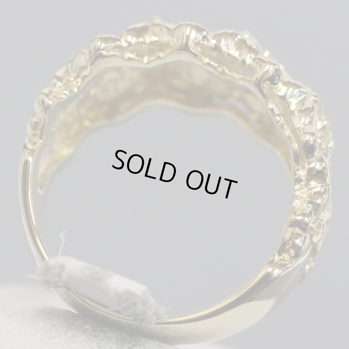 画像5: K18ダイヤモンドリング フラワーモチーフ D0.50 7.7g #12.5 (5)