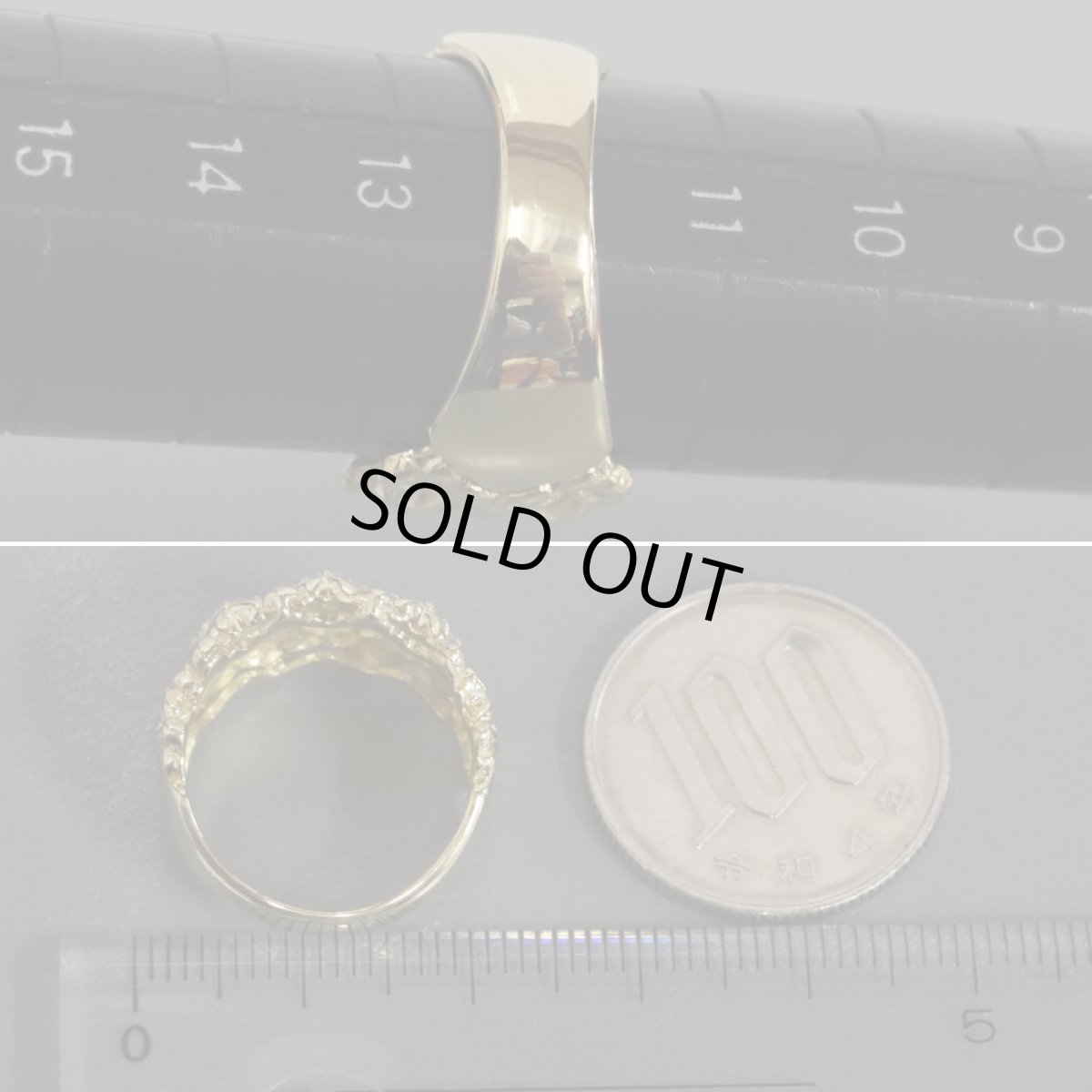 画像8: K18ダイヤモンドリング フラワーモチーフ D0.50 7.7g #12.5 (8)