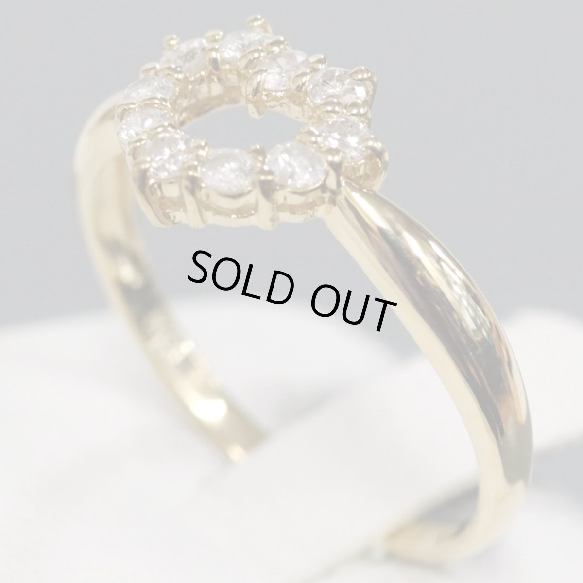 画像3: K18ダイヤモンドリング ハートモチーフ D0.30 1.9g #13 (3)