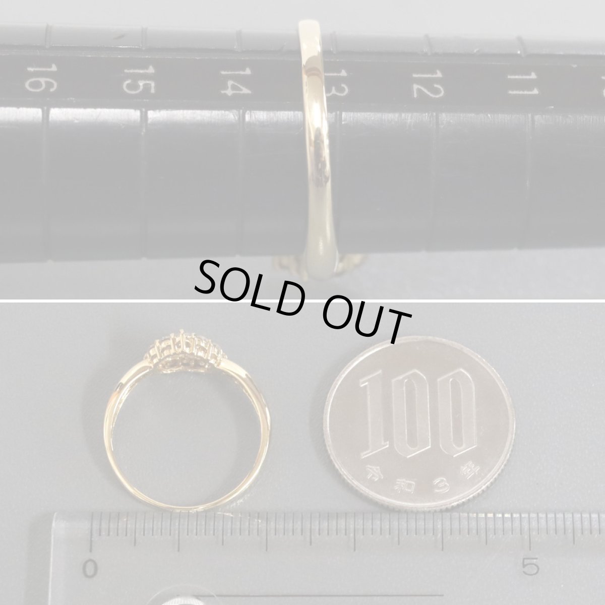 画像8: K18ダイヤモンドリング ハートモチーフ D0.30 1.9g #13 (8)