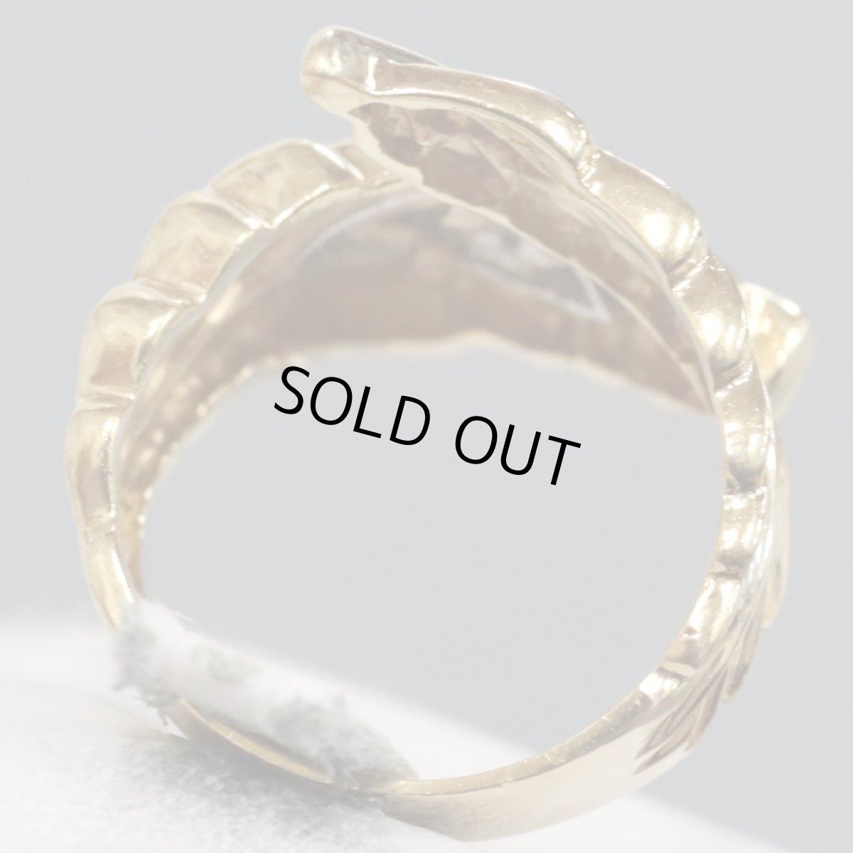 画像5: K18/Pt900サファイアダイヤモンドリング S0.28 D0.04 8.1g #14 (5)