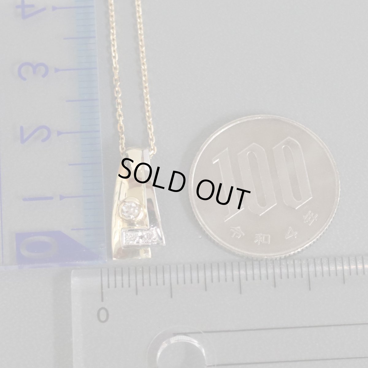 画像9: K18/Pt850ダイヤモンドペンダント D0.08 4.1g (9)