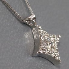 画像2: Pt900/850ダイヤモンドネックレス D0.22 2.4g (2)
