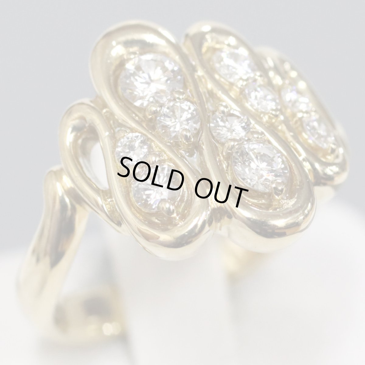 画像1: 星の砂 K18ダイヤモンドリング D0.56 7.5g #12 (1)