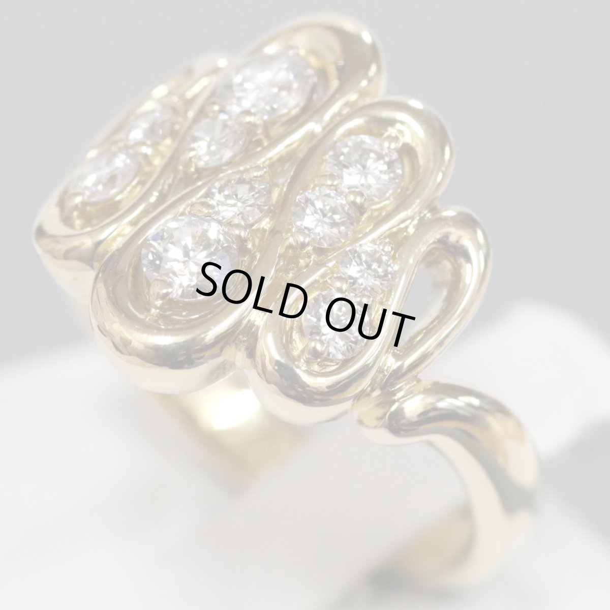 画像2: 星の砂 K18ダイヤモンドリング D0.56 7.5g #12 (2)