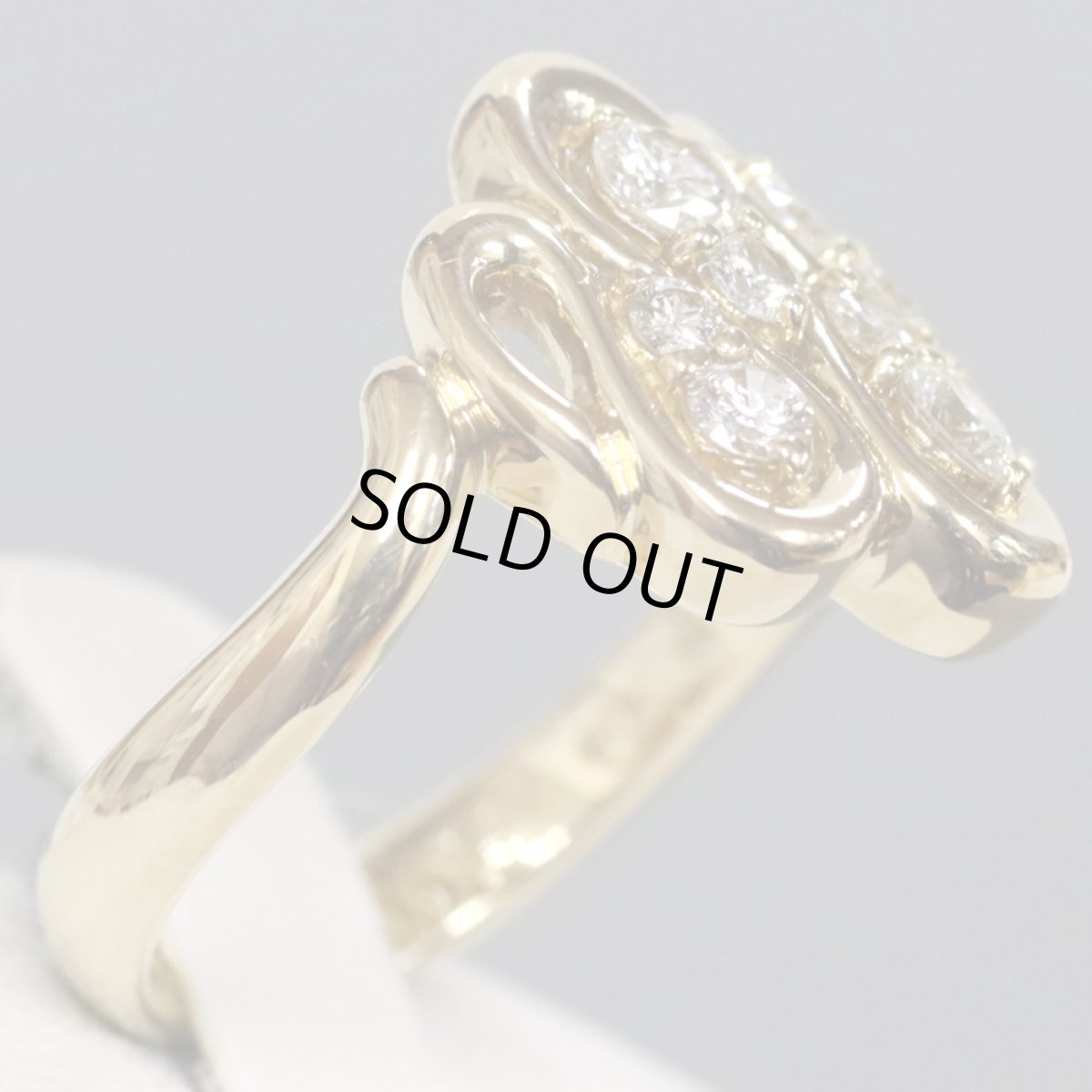 画像4: 星の砂 K18ダイヤモンドリング D0.56 7.5g #12 (4)