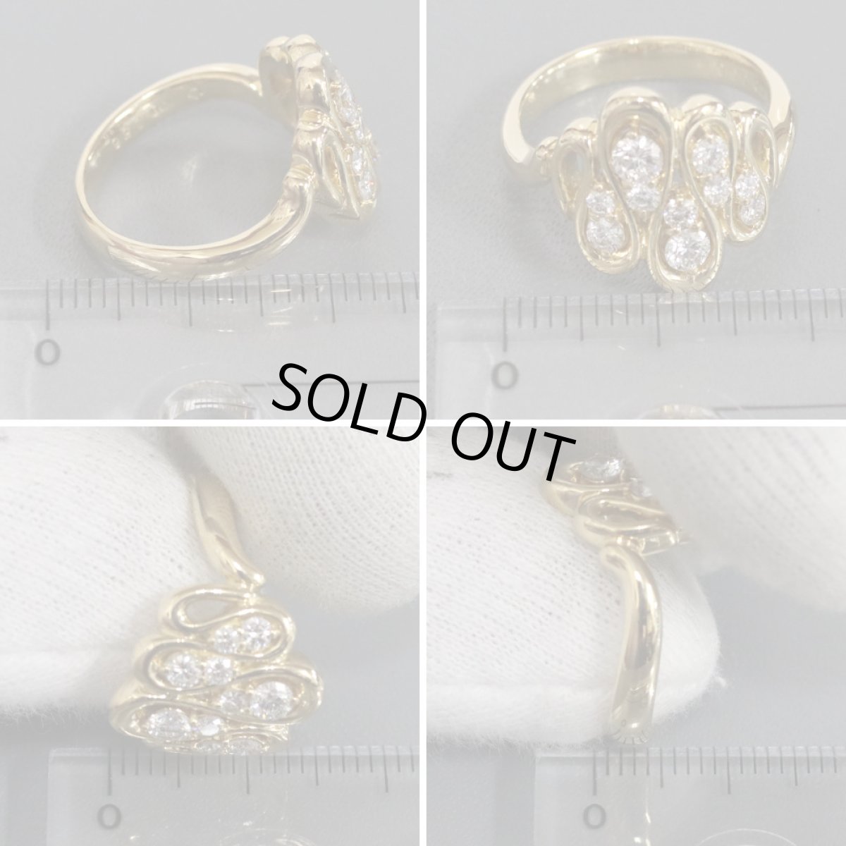 画像9: 星の砂 K18ダイヤモンドリング D0.56 7.5g #12 (9)