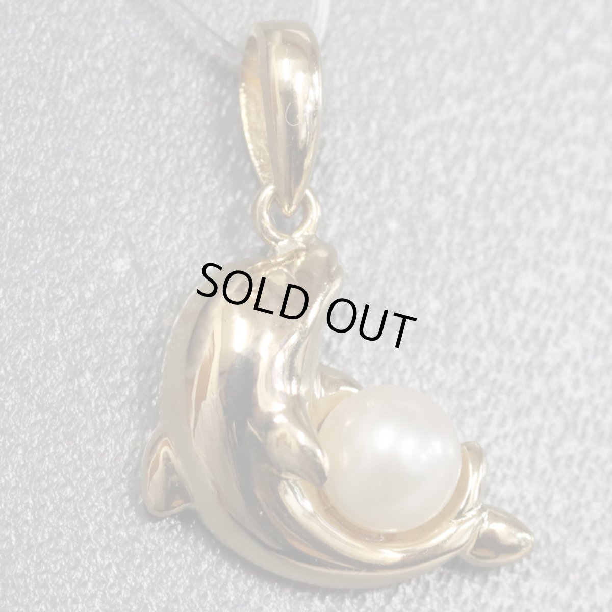 画像2: K18パールペンダントトップ イルカモチーフ 1.7g (2)