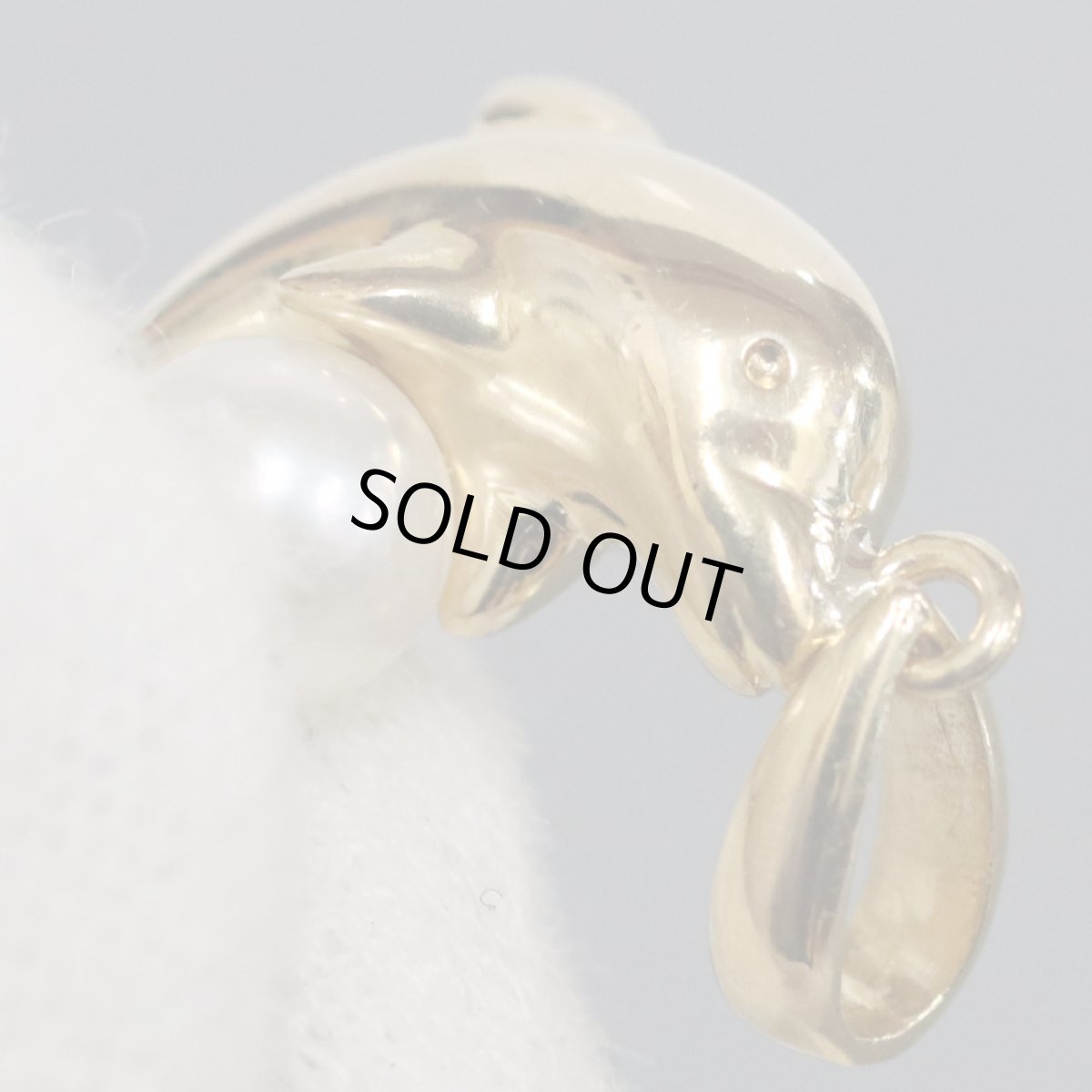 画像5: K18パールペンダントトップ イルカモチーフ 1.7g (5)