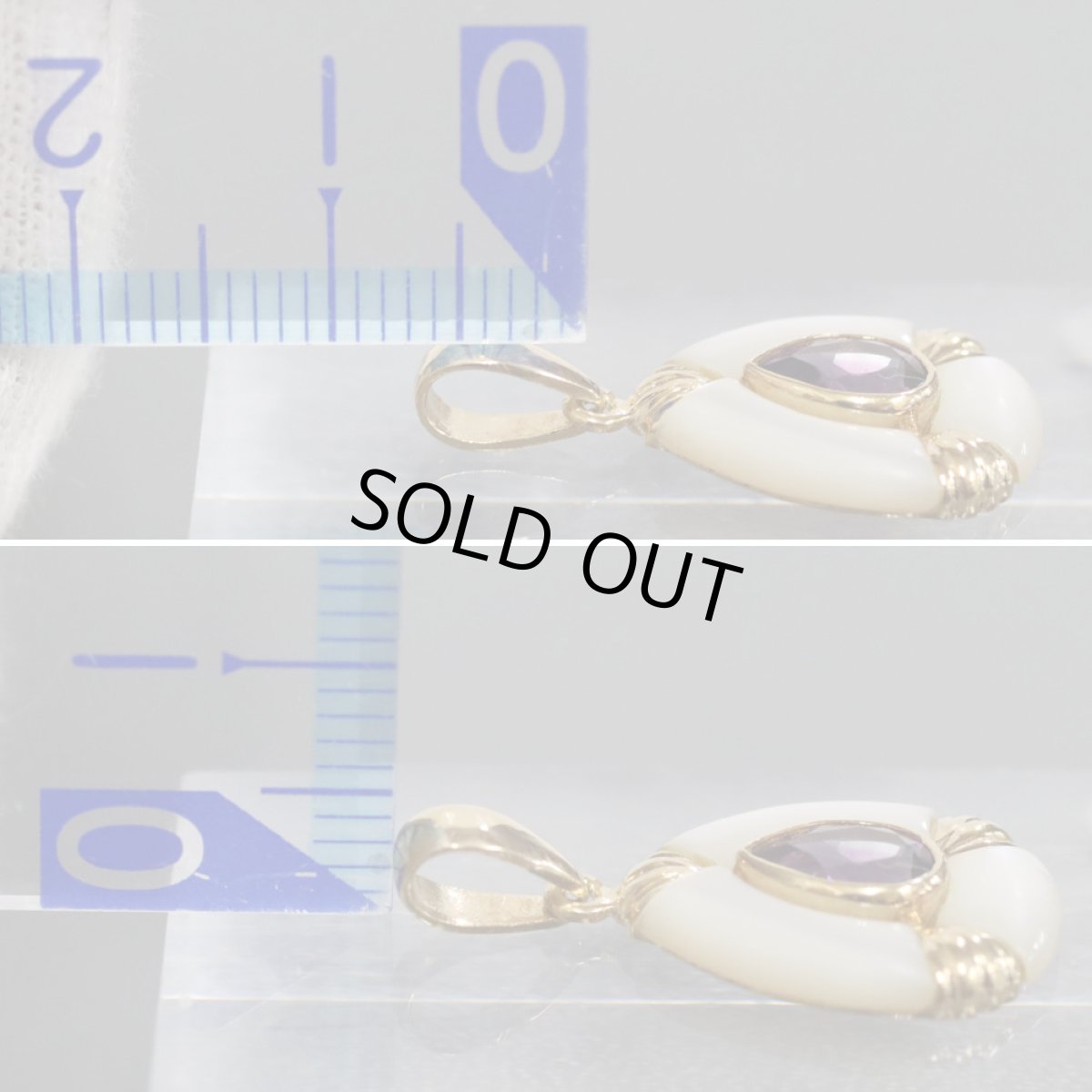 画像7: K18アメジストシェルペンダントトップ 2.7g (7)