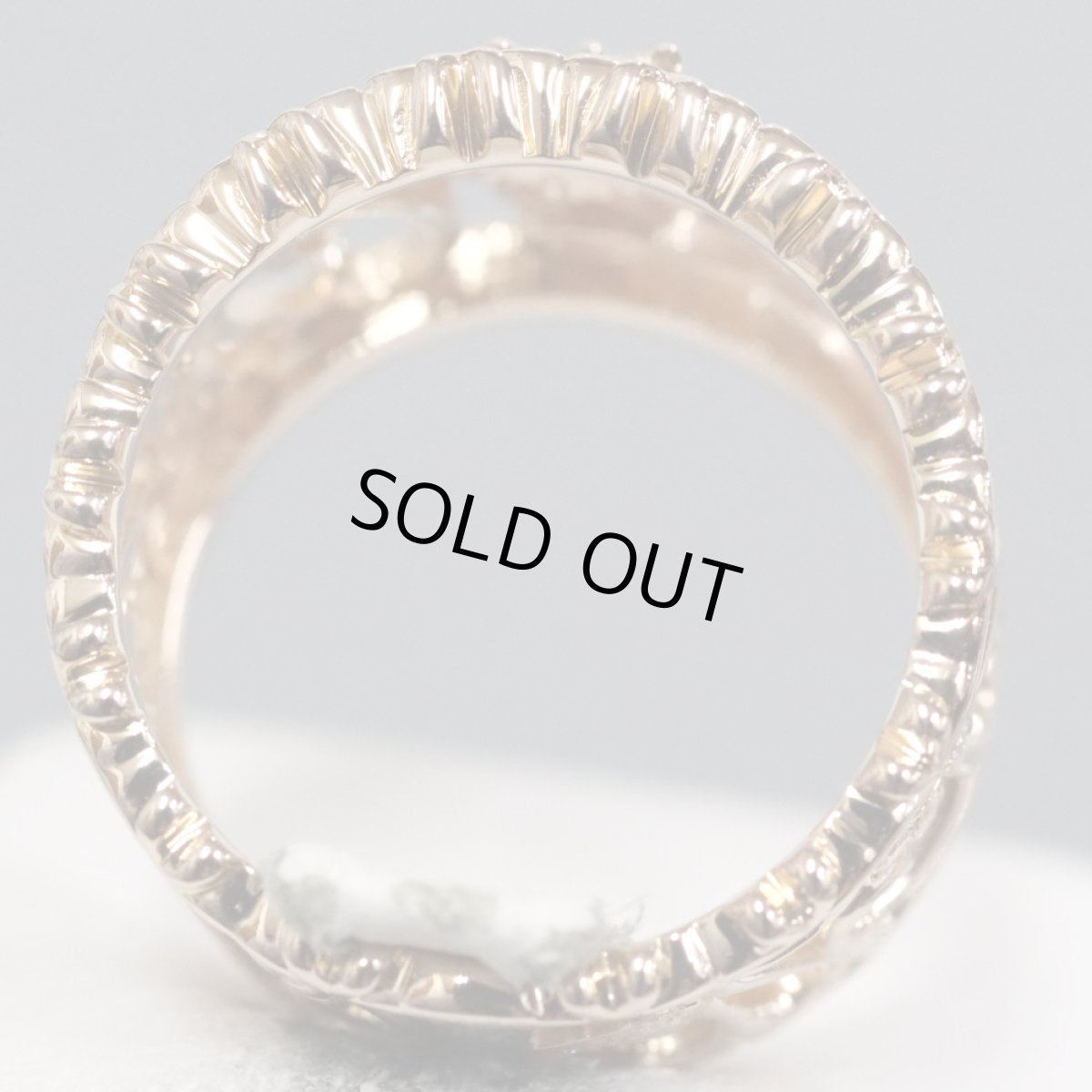 画像5: K18PGダイヤモンドリング フラワーモチーフ D0.72 8.1g #12 (5)