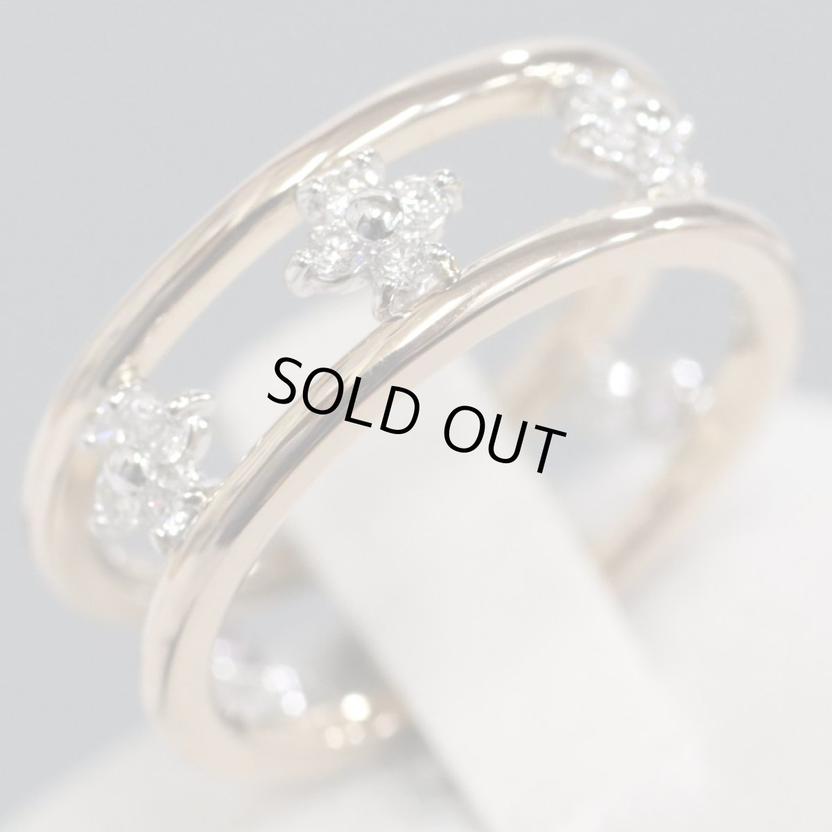 画像4: K18PG/K18WGピンクサファイアダイヤモンドリング PS0.20 D0.19 5.1g #12 (4)