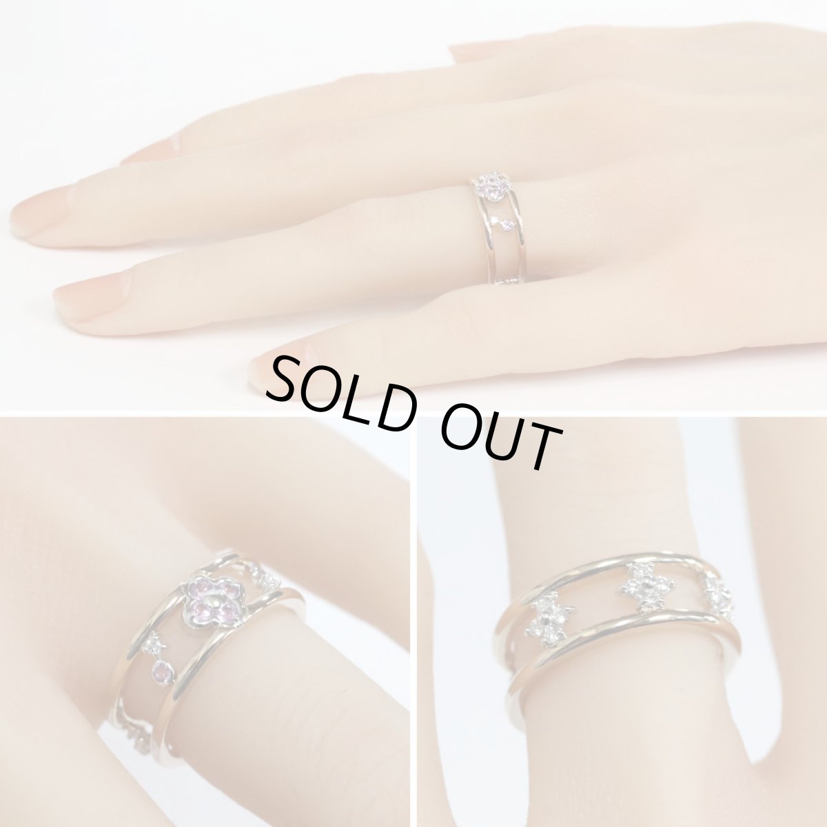 画像9: K18PG/K18WGピンクサファイアダイヤモンドリング PS0.20 D0.19 5.1g #12 (9)