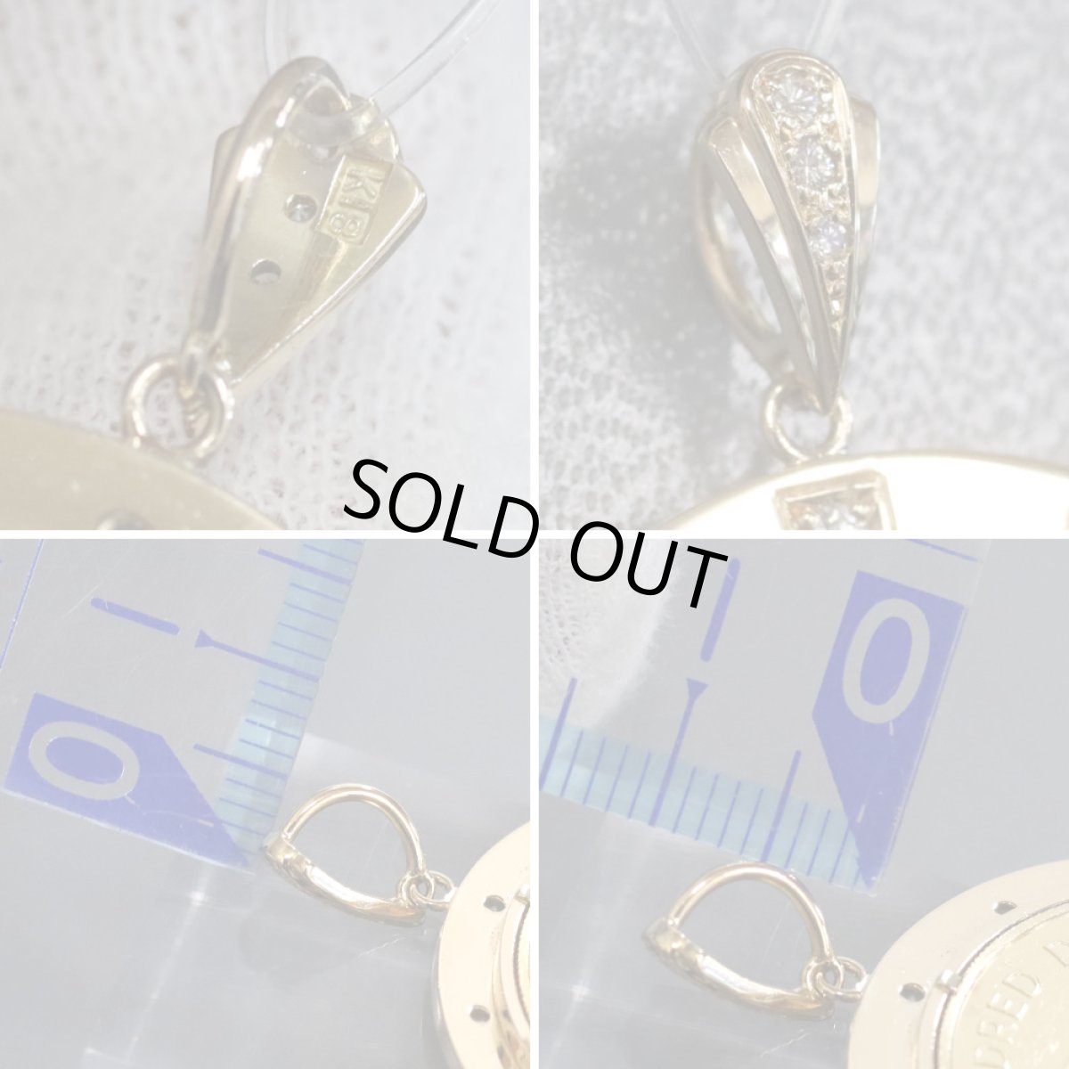 画像7: K18/K21.6ダイヤモンドペンダントトップ ネルソン提督 D0.28 16.7g (7)