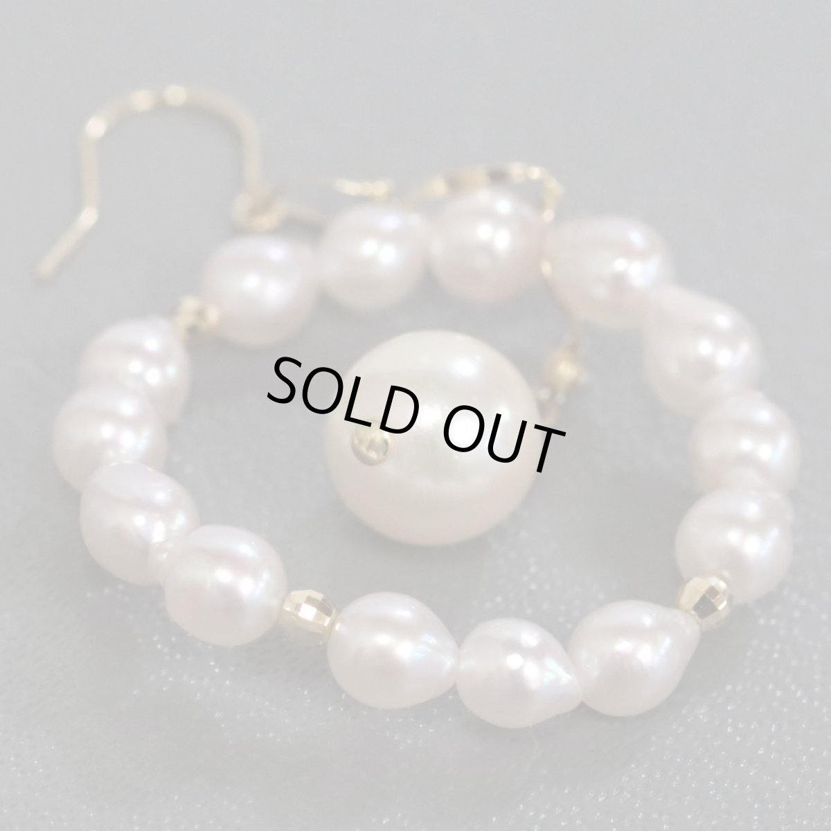 画像2: K18パールフックピアス 3.7g (2)