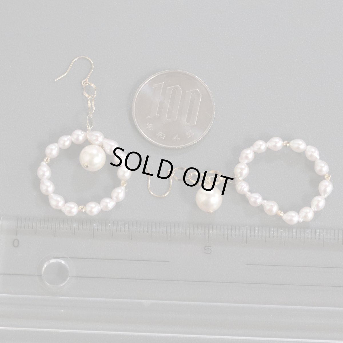 画像7: K18パールフックピアス 3.7g (7)