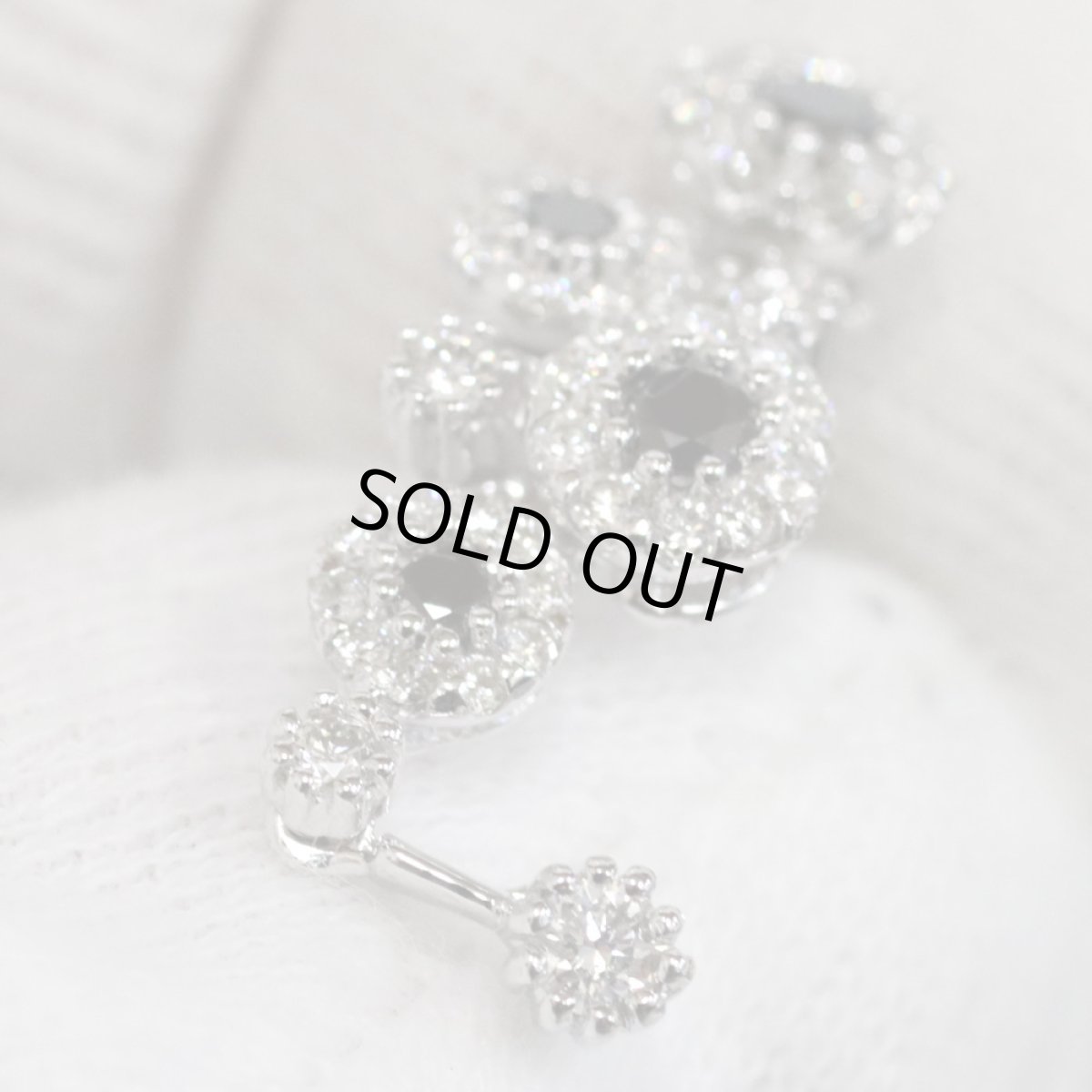 画像4: K18WG/K14WGブラックダイヤモンドピアス D0.45×2 BkD0.20×2 5.4g (4)