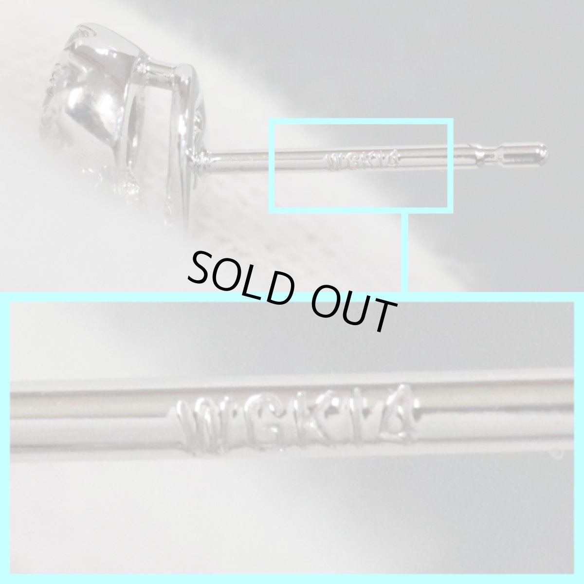 画像6: K18WG/K14WGブラックダイヤモンドピアス D0.45×2 BkD0.20×2 5.4g (6)