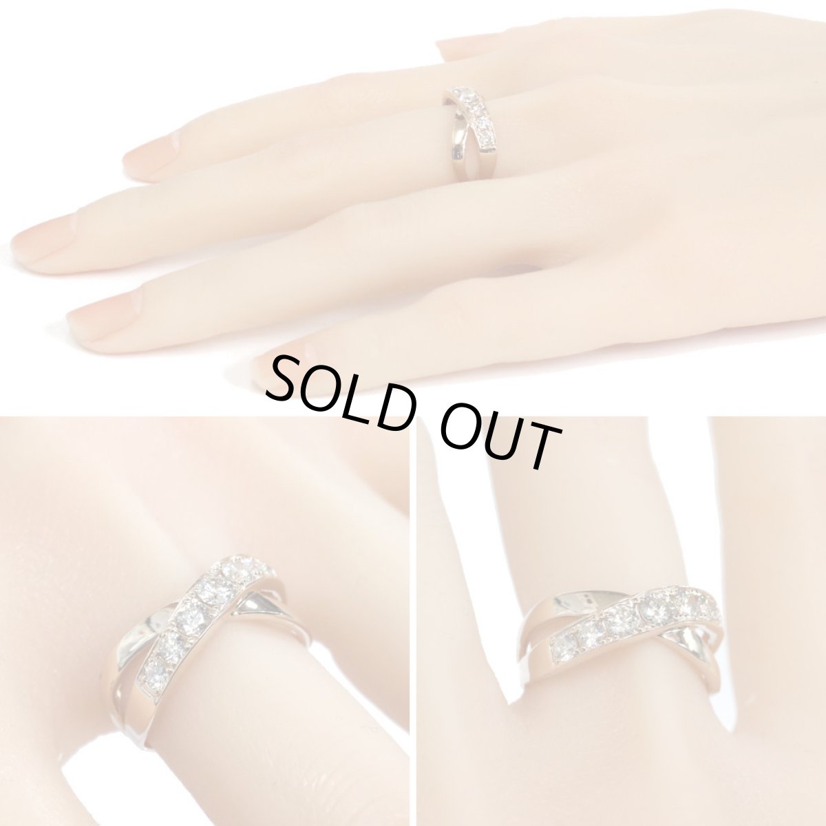 画像10: K18PGダイヤモンドリング D0.80 4.7g #16 (10)