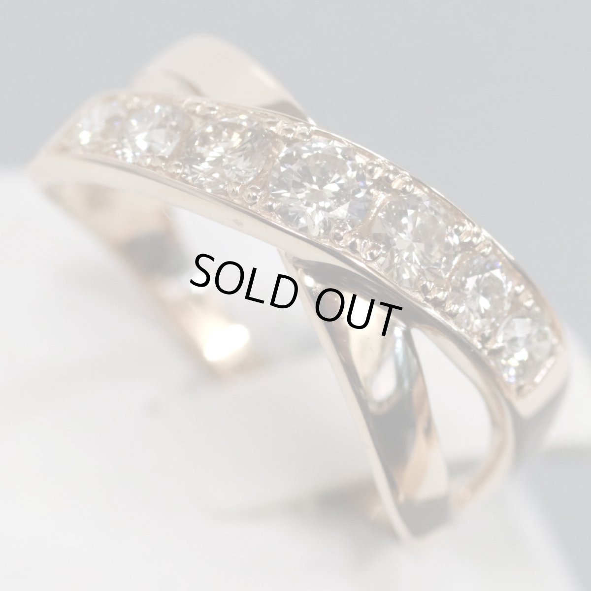 画像3: K18PGダイヤモンドリング D0.80 4.7g #16 (3)