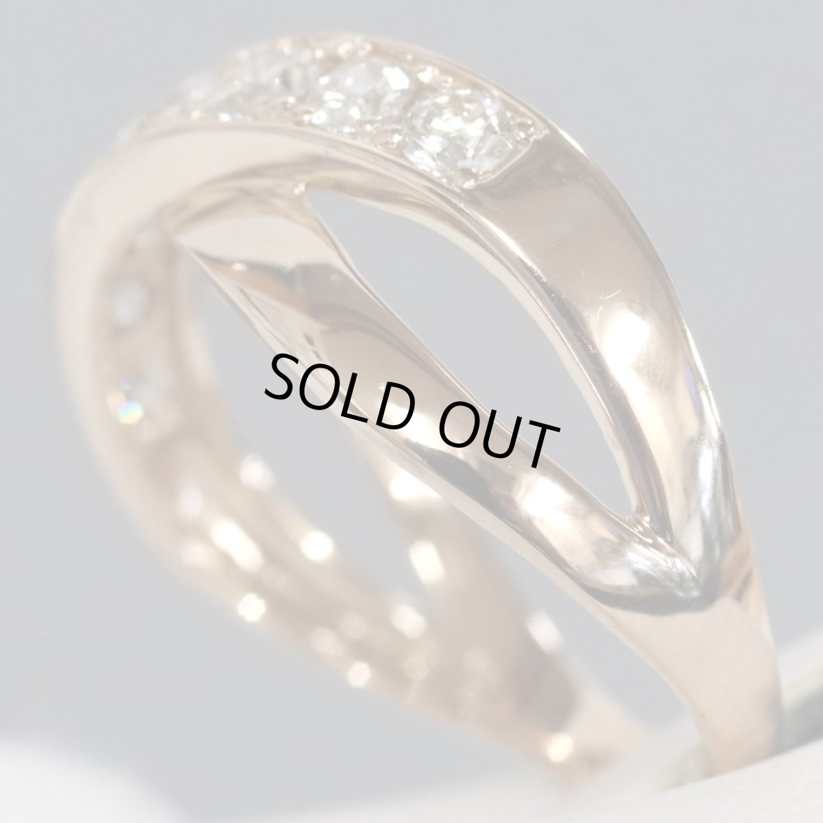 画像4: K18PGダイヤモンドリング D0.80 4.7g #16 (4)