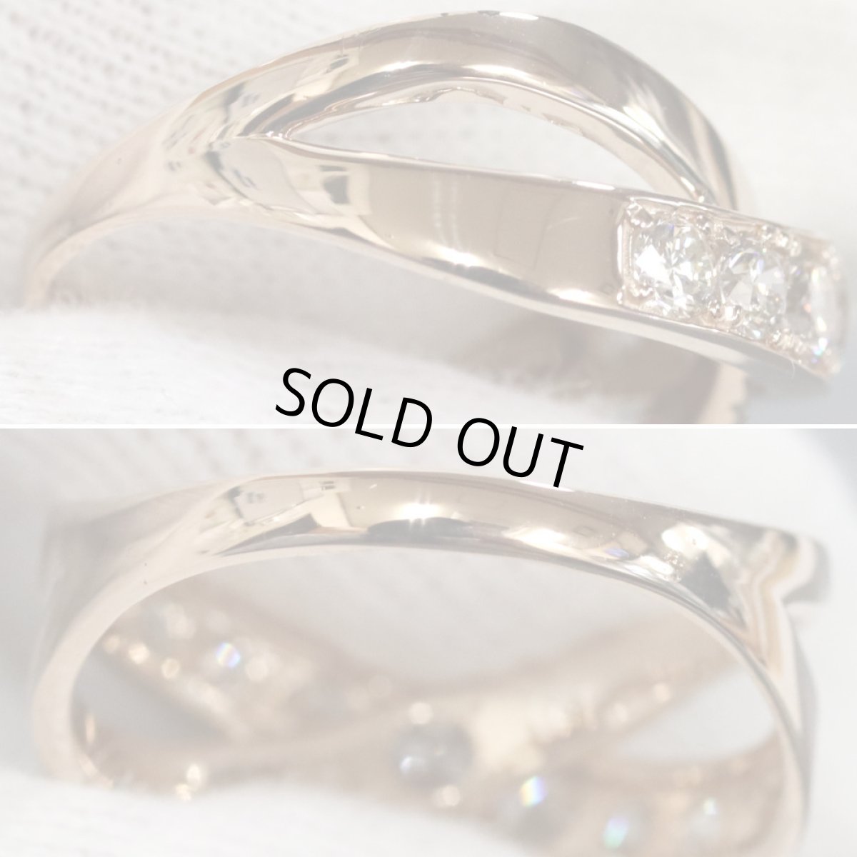 画像6: K18PGダイヤモンドリング D0.80 4.7g #16 (6)