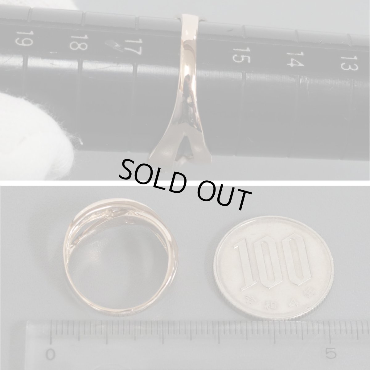 画像8: K18PGダイヤモンドリング D0.80 4.7g #16 (8)