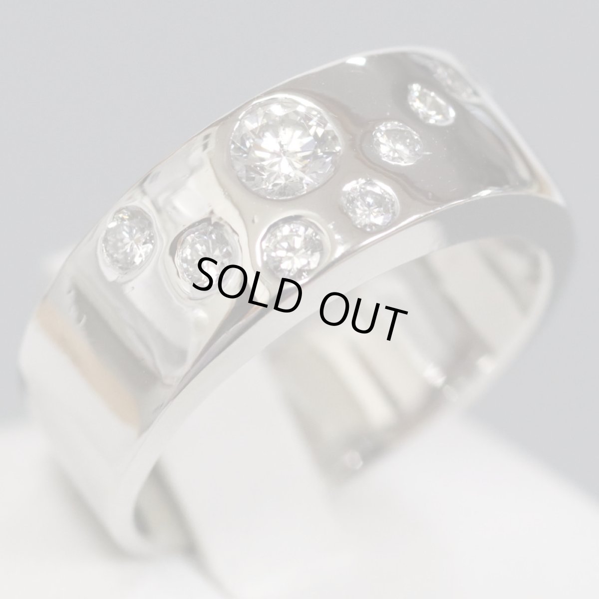 画像1: Pt900ダイヤモンドリング D0.234 D0.30 11.9g #14.5 (1)