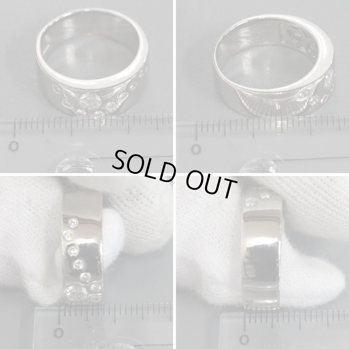 画像9: Pt900ダイヤモンドリング D0.234 D0.30 11.9g #14.5 (9)