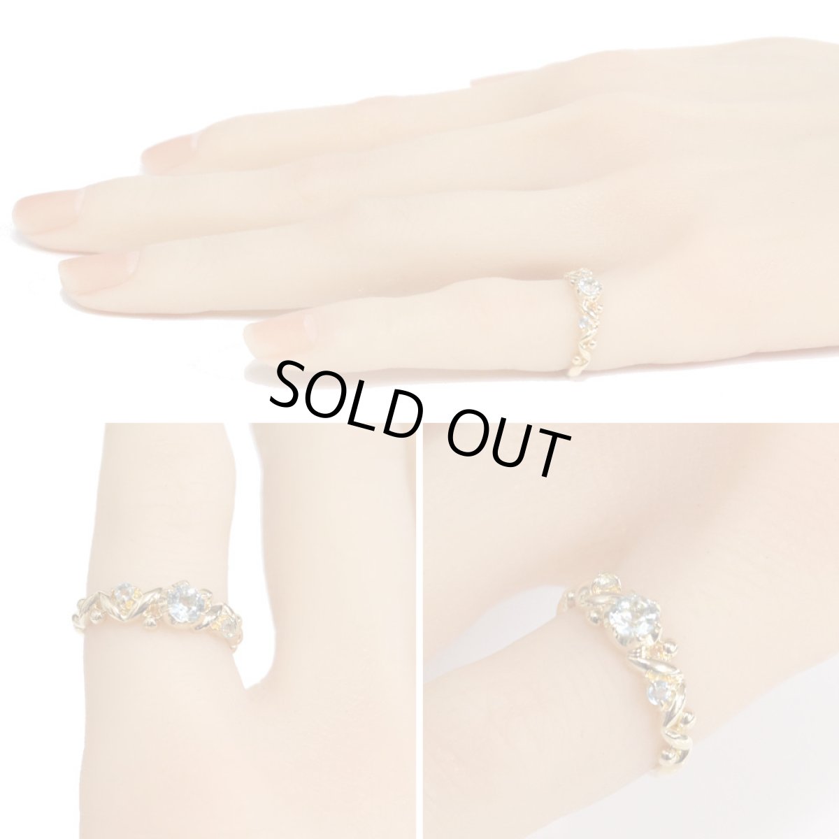 画像10: ヨンドシー K18アクアマリンリング 2.9g #4.5 (10)