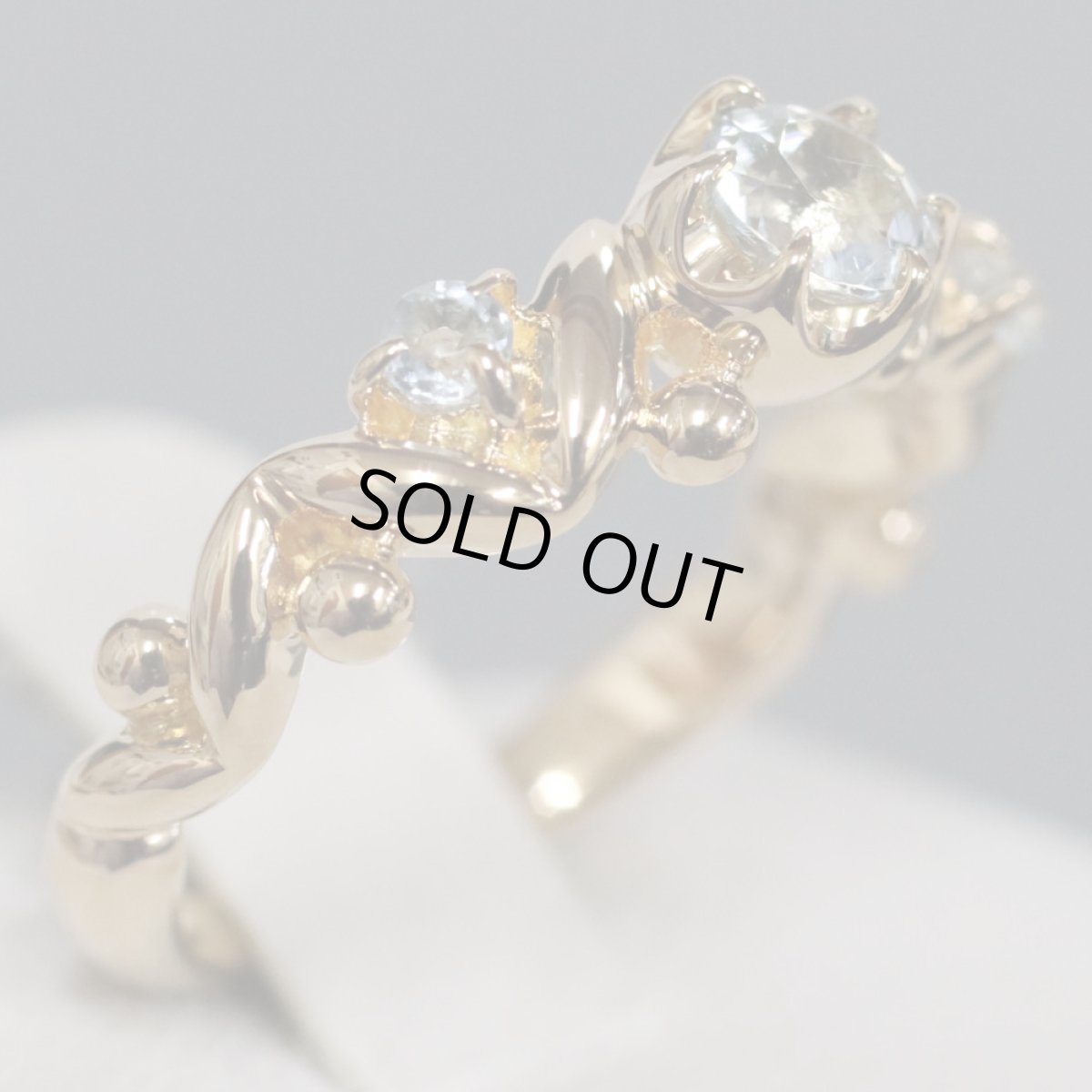 画像3: ヨンドシー K18アクアマリンリング 2.9g #4.5 (3)