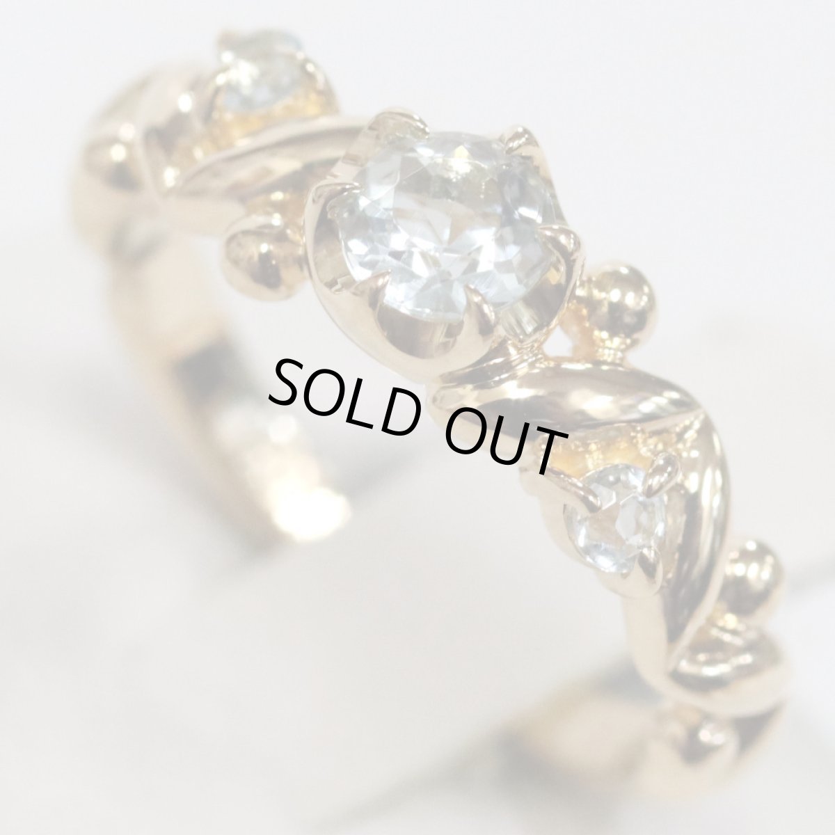 画像4: ヨンドシー K18アクアマリンリング 2.9g #4.5 (4)