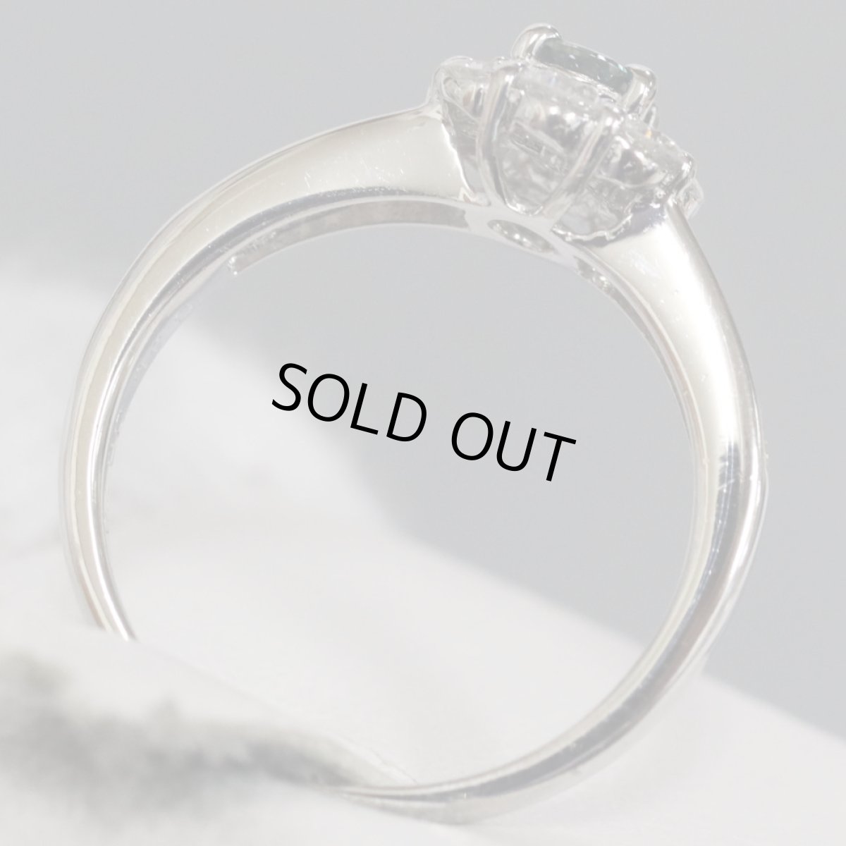 画像5: Pt900アレキサンドライトダイヤモンドリング A0.35 D0.78 4.9g #12 (5)