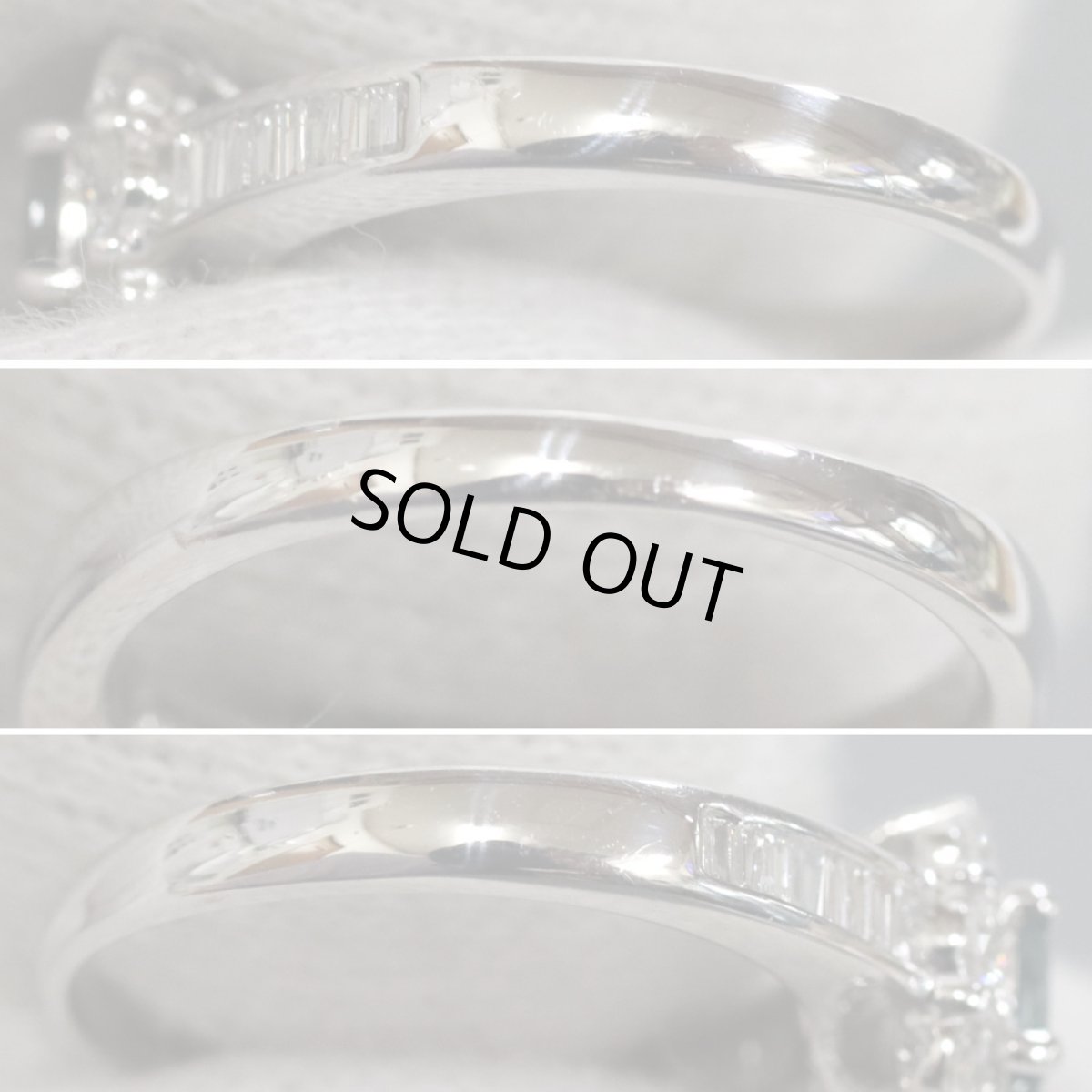 画像6: Pt900アレキサンドライトダイヤモンドリング A0.35 D0.78 4.9g #12 (6)