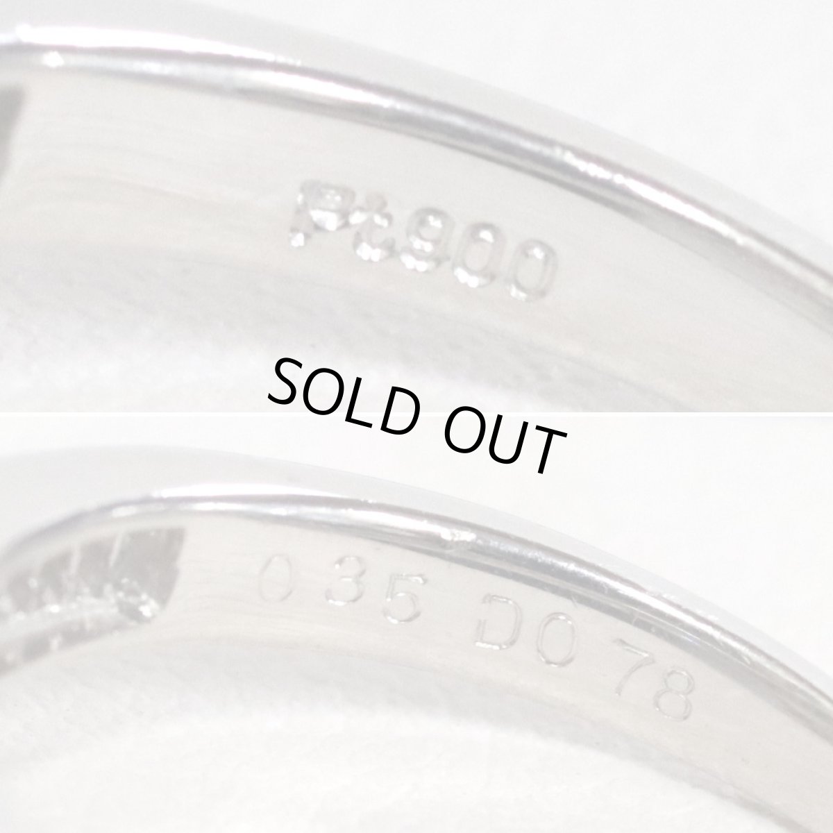 画像7: Pt900アレキサンドライトダイヤモンドリング A0.35 D0.78 4.9g #12 (7)