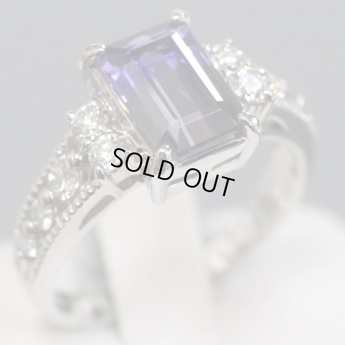 画像1: Pt900バイカラーゾイサイトダイヤモンドリング 2.221 D0.41 5.9g #11 (1)